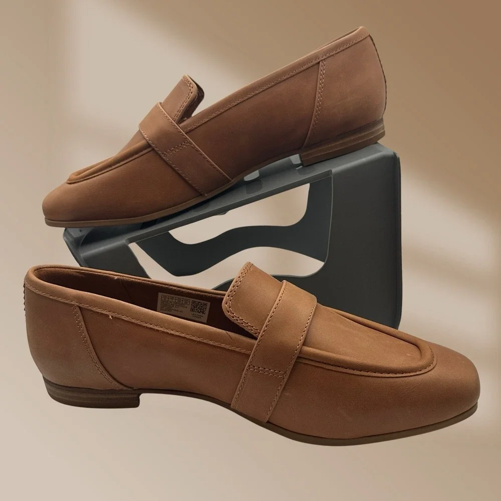 Toms Lynette Brown Sugar Leather Womens Shoes Size 9 NIB